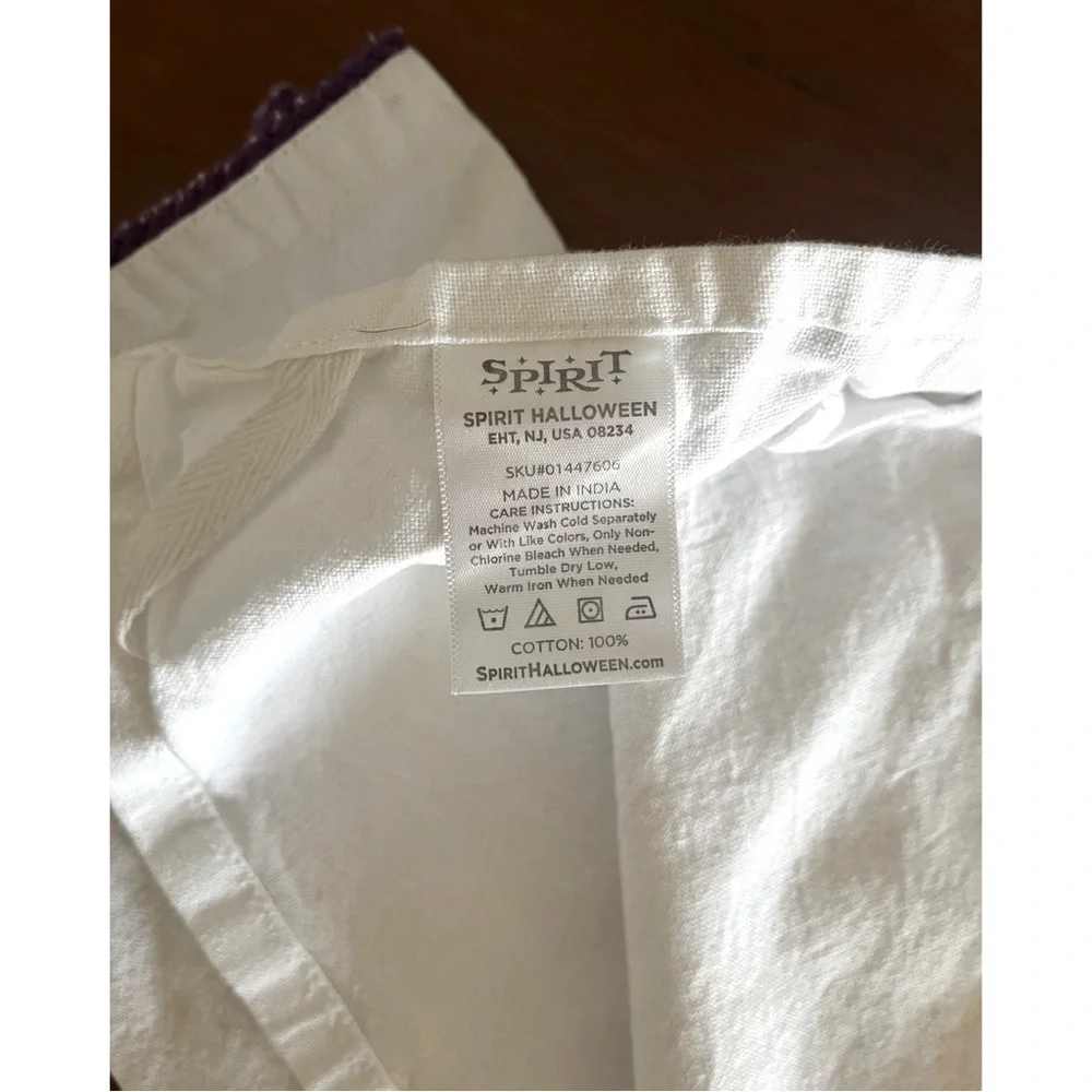 💜🔮🎃White and Purple Witch & Halloween Themed Kitchen/Bath Towel, 100% Cotton💜🔮🎃